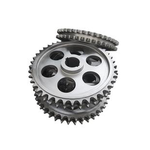 大型机械配件齿轮齿条45钢链轮双排传动链大轮齿非标淬火链轮轴