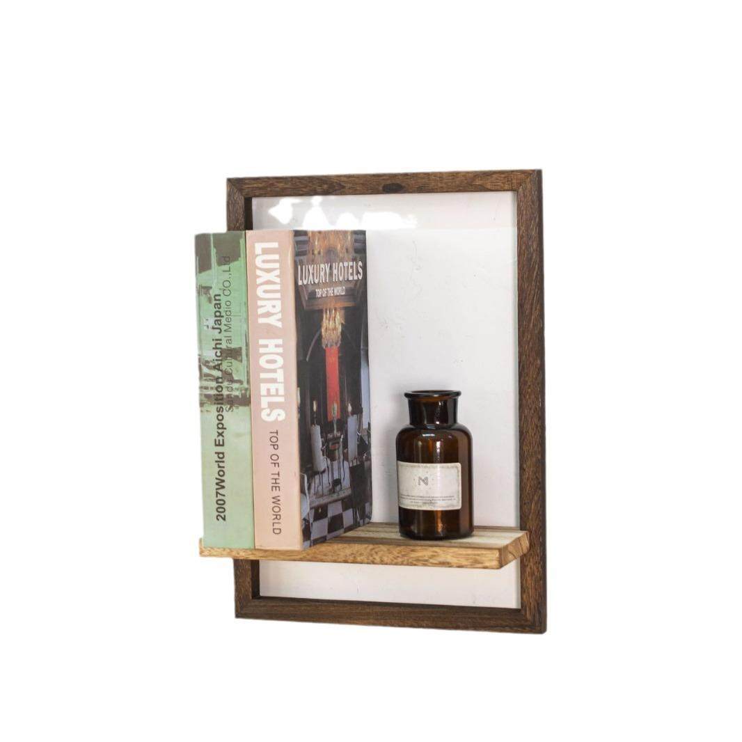 木质相框墙壁置物架实木客厅方形悬浮实木置物架通用壁挂式置物架