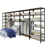 家纺店货架展示架床单面料展示柜四件套被芯枕头布料展架厂家直销