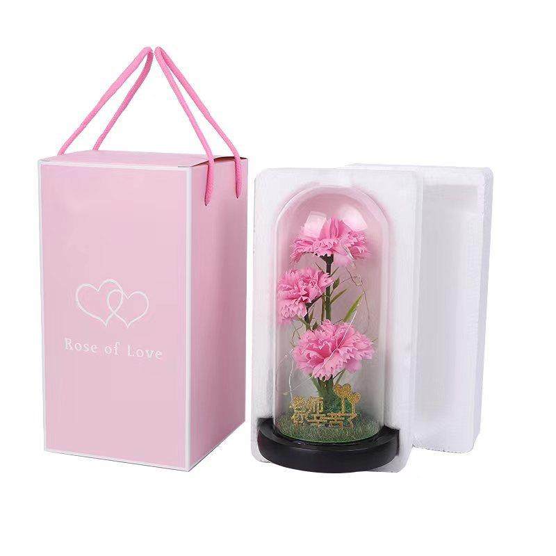 永生花玻璃灯罩康乃馨礼盒教师节七夕节礼物送老师送女友花束,鲜花速递/花卉仿真/绿植园艺,永生花,淘宝优惠券,粉丝福利购,淘宝优惠卷
