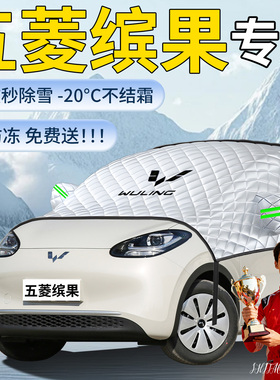 25款五菱缤果遮雪挡宾果车前挡风玻璃风挡防雪罩防冻防霜雪汽车布