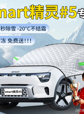 smart精灵五号遮雪挡车前挡风玻璃罩风挡雪防冻防雪斯玛特车衣#5