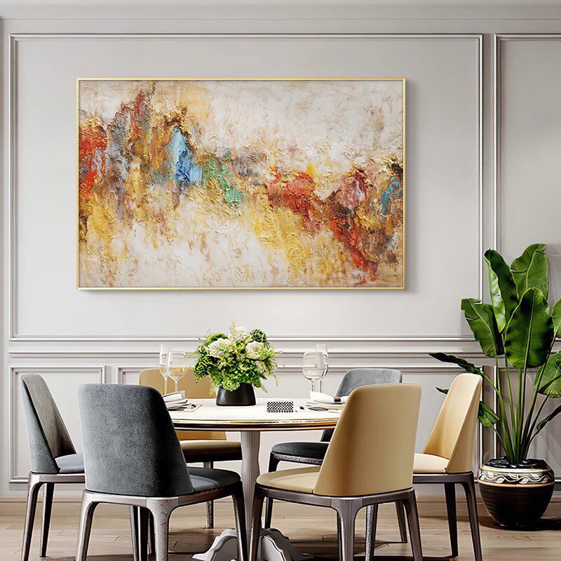 抽象肌理手绘油画客厅走廊过道挂画大芬村装饰画艺术设计师玄关画