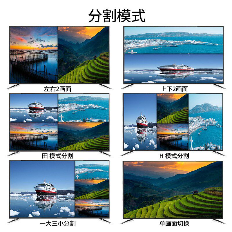 优霆HDMI无缝切换器4进1出切换不黑屏四画面分屏器一分四分割器