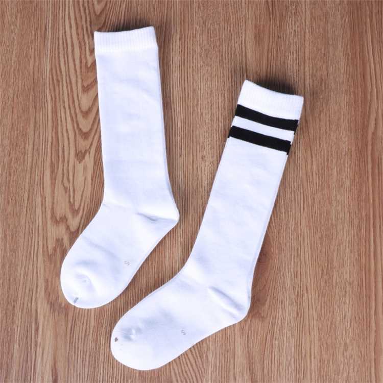 学生中筒校服袜春夏半截袜女童半桶袜男童白色长筒袜夏儿童腿袜黑