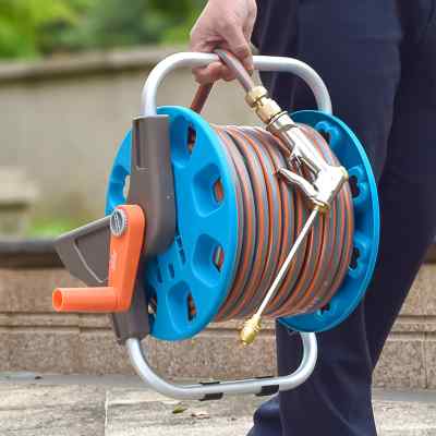 水管车收纳架转盘卷管器水带收卷器水管架子绕管架手摇收水管神器