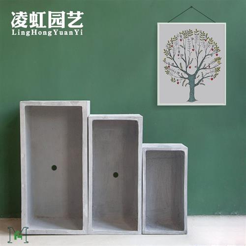 马槽水泥花盆花箱镁泥花盆超大长方形水培植物镁泥北欧花坛阳台种