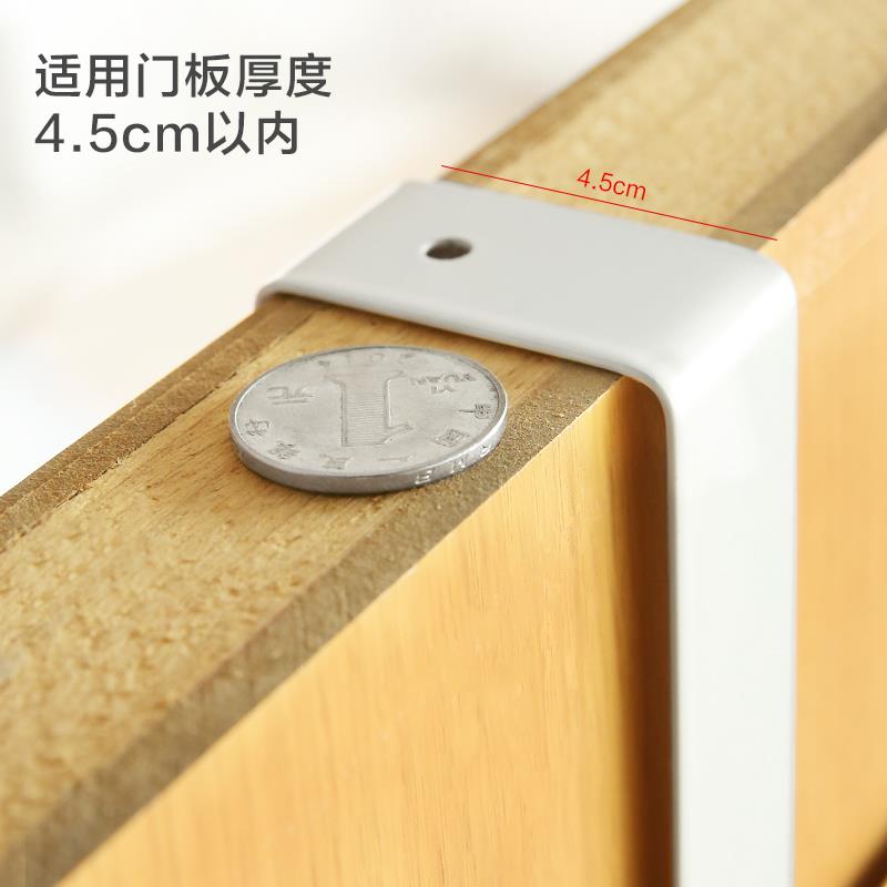 门後免打孔挂衣钩柜子衣橱免钉书包帽子挂钩置物架可拆收纳层架门