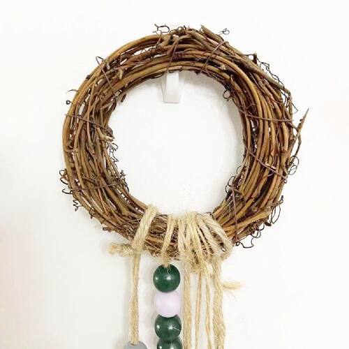 极速Rattan Rings Metal Bell Wind Chimes Beautiful Hanging