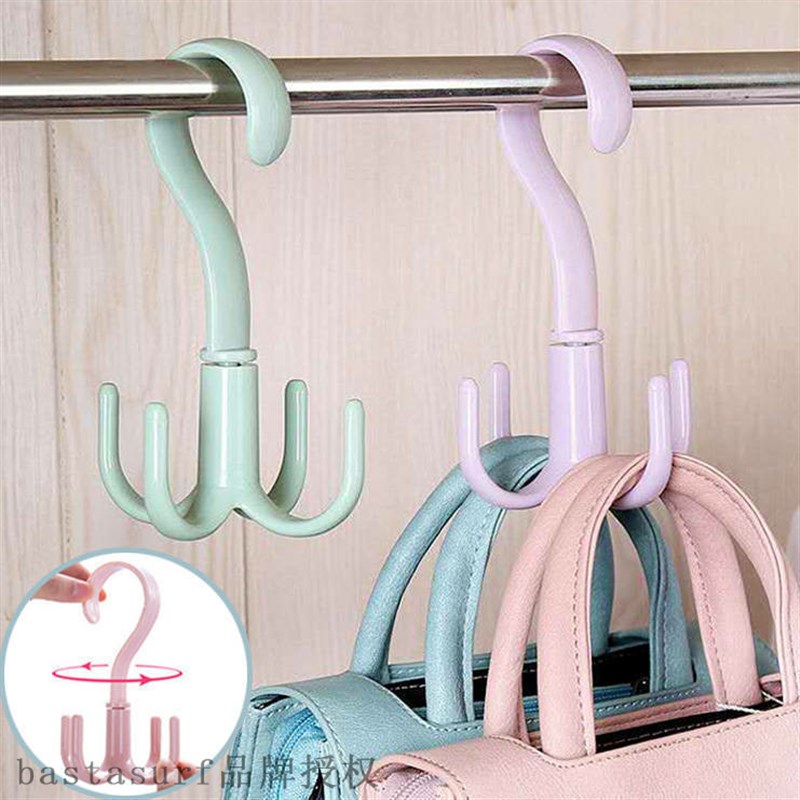 Multifunctional four claw hook plastic 360 degree rotatable