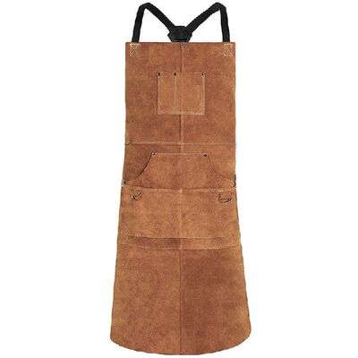 极速Leather Welding Apron - Heat & Flame-Resistant Heavy Dut