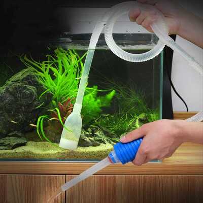 极速Aquarium Gravel Cleaner Vacuum Handheld Siphon Pump With