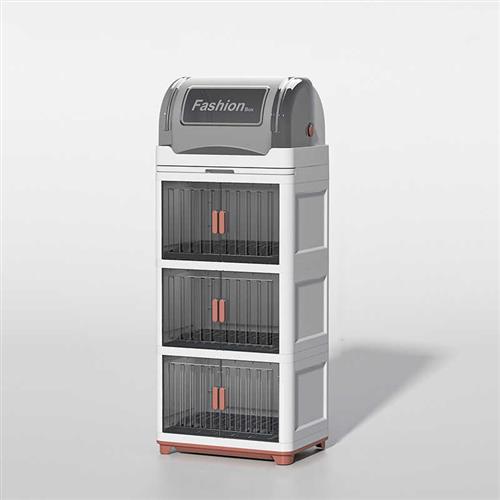 加厚组合式多层沥水碗架碗盘柜双层厨房碗筷收纳盒带盖子双门密封