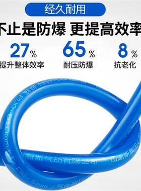 pu气管软管空压机气泵高压管透明防爆6mm8mm4mm10mm12mm16m