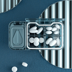 日本分药器药盒可携式四分之一切药锭神器分割药丸一分二剪药切割