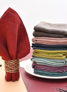极速Linen-linen cloth napkins folding flower hotel west napk
