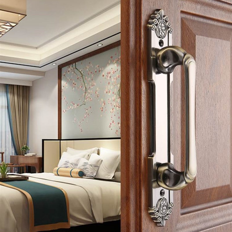 仿古明装门拉手锌合金欧式复古大衣柜把手中式大门拉门木门把手