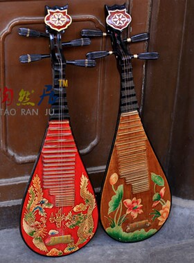 好货手工彩绘中式古典家装彩绘琵琶婚姻用品民族乐器影楼拍摄影视