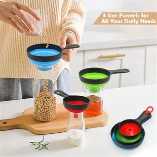 Telescopic Folding Set Oil Wide Mouth Funnel 极速3Pcs