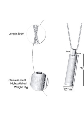 欧美时尚潮流饰品情人节生日礼物钛钢英文吊坠项链精品PN-233-1