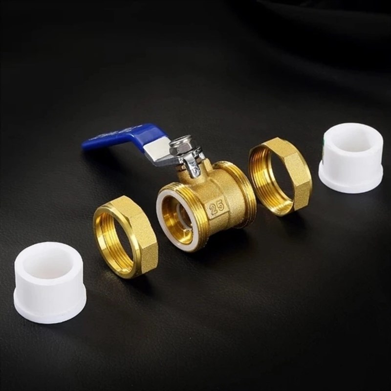 加厚 全铜ppr水管管件配件热熔4分20 6分25开关双头活接铜球阀