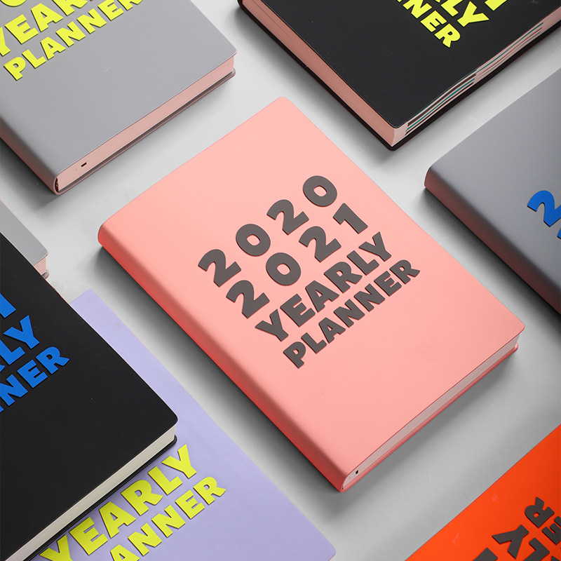 A5 with thick soft leather agenda 2021 planner of the notebo