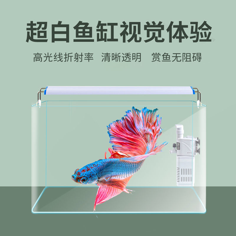 鱼缸家用客厅小型超白玻璃生态过滤造景电视柜旁乌龟缸家用养龟箱