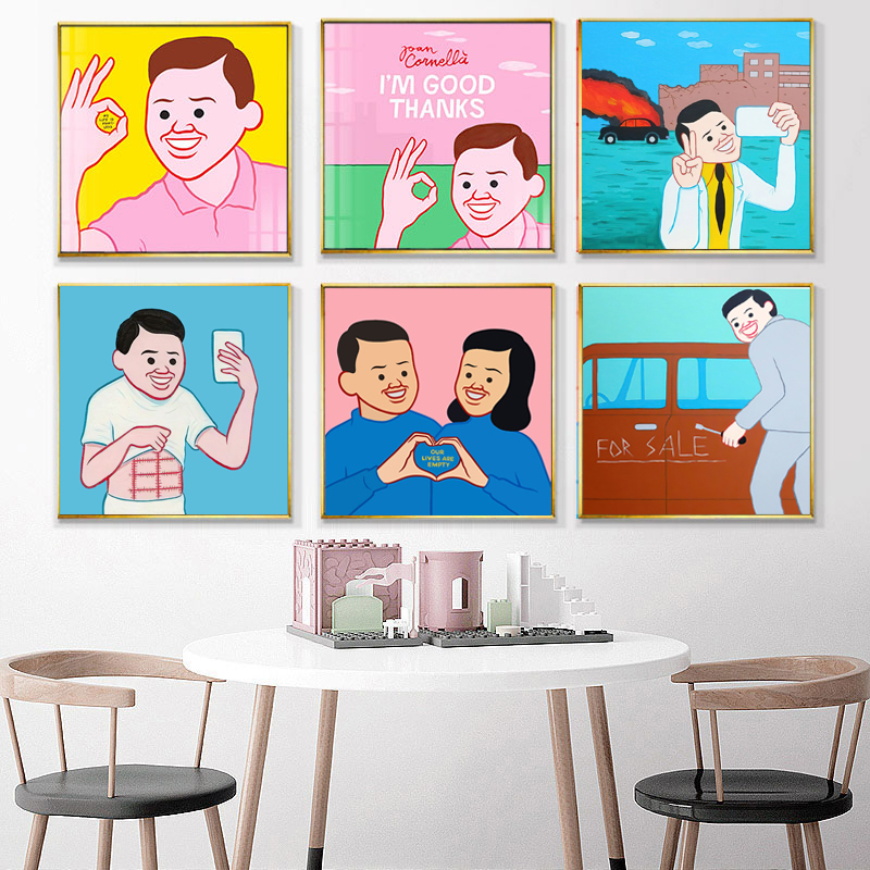 西班牙joancornella挂画恶搞艺术装饰画卡通幽默酒吧工作室个性画图片