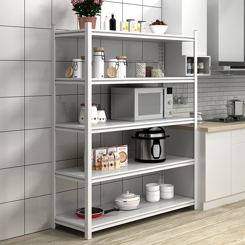 白色货架仓库储物架仓储家用置物架超市展示架多层落地收纳铁架子