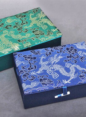 好货织锦缎大挂件锦盒首饰礼品收纳盒手珠念珠项链佛珠盒文玩包装
