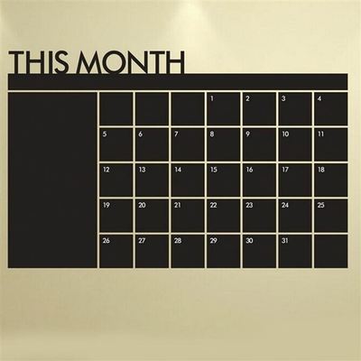 wall sticker this month calendar chalkboard wall stickers ca