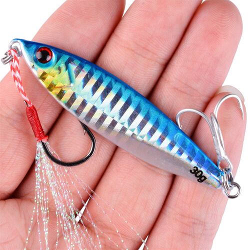 好货Metal Jig VIB Fishing Lure 14g 21g 30g Sinking Lures Sea