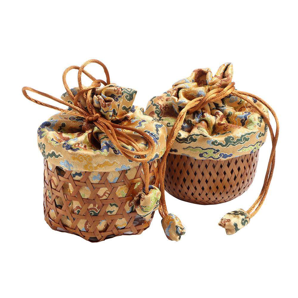 主人杯袋建盏收纳袋品茗杯笼首饰收藏锦囊手工竹编布袋竹篓,餐饮具,整套茶具,淘宝优惠券,粉丝福利购,淘宝优惠卷