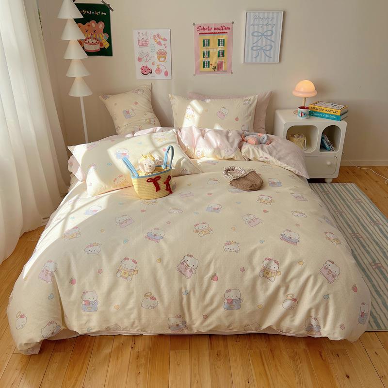 2025年新款is-减龄风可爱风卡通40支全JLV棉四件第五系森套林n音