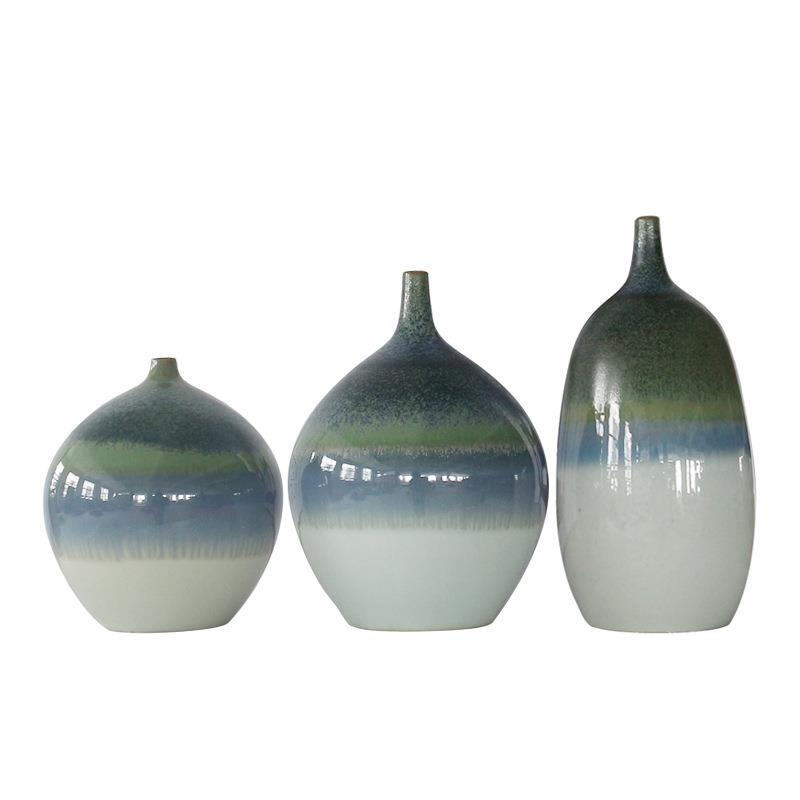 陶瓷花瓶摆件客厅插花仿古窑变花器中式家居装饰品瓷器瓶子