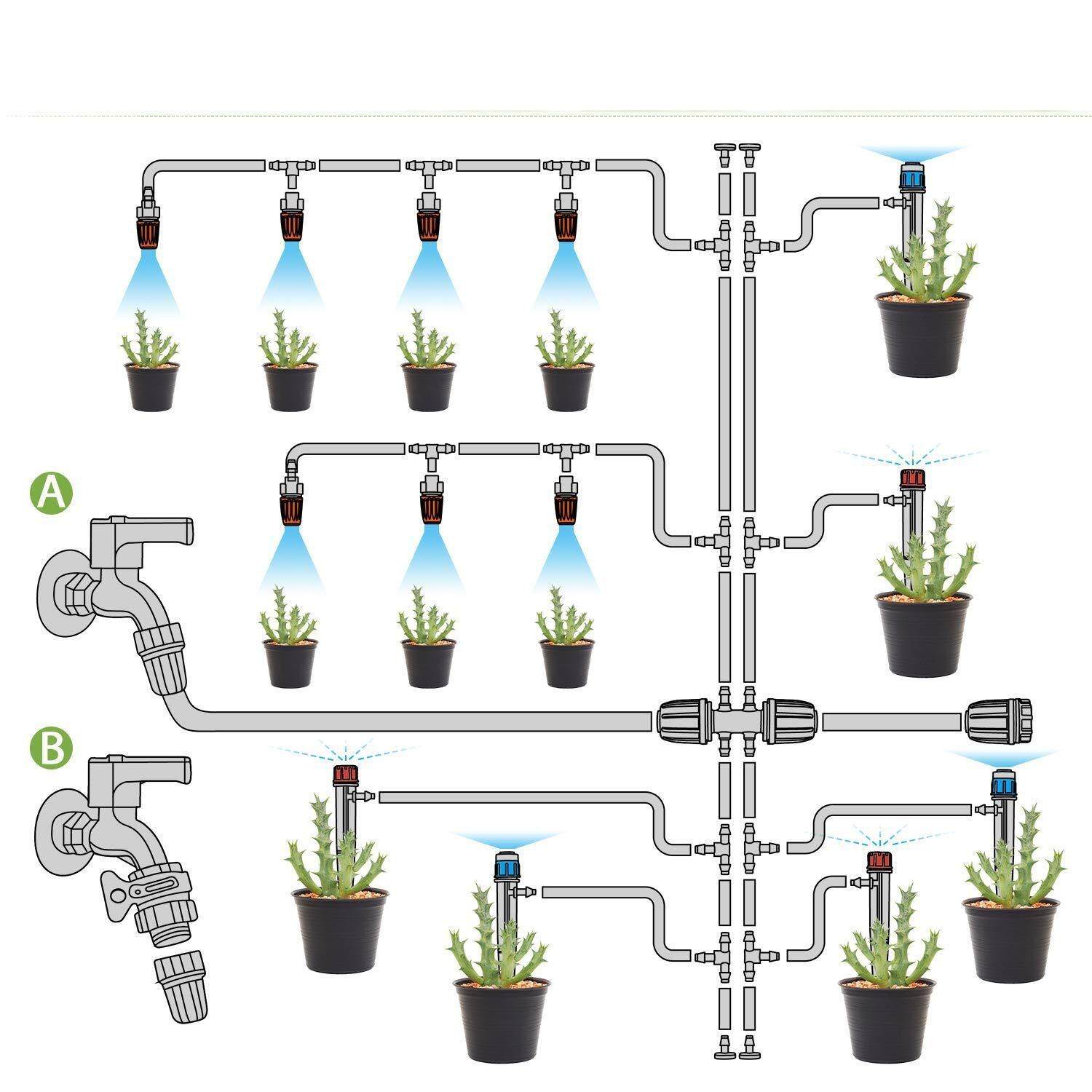 自动滴灌喷头套装花卉绿植喷水器雾化两用浇花系统喷灌