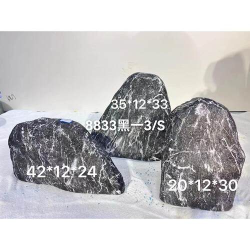 仿真雪浪石造景日式仿真假山石切片园林景观石仿真石头泰山石摆件