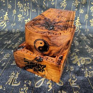雷焦枣木浮雕钟馗令牌道家雷焦令牌钟馗精雕摆件令牌