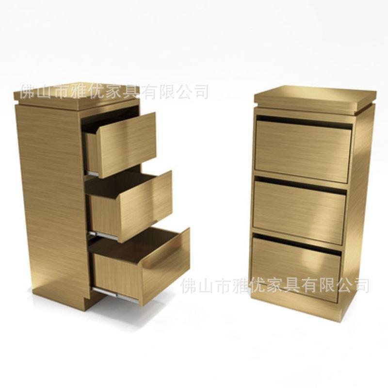 网红新款美发店工具柜不锈钢理发店柜子发廊专用防指纹收纳储物柜
