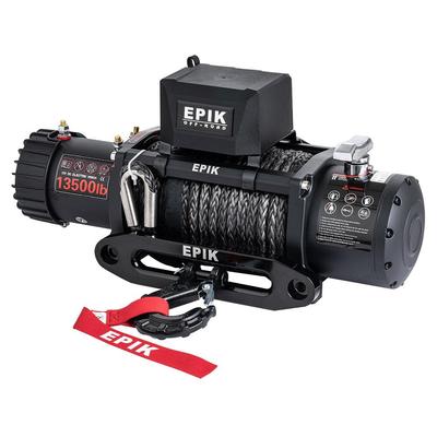 13500磅车载电动绞盘越野脱困钢丝尼龙绞绳可选汽车绞盘小吊机