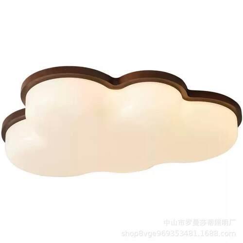 全光谱护眼吸顶灯新中式卧室灯简约现代复古儿童房主卧温馨云朵灯