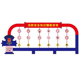 主题公园宣传标识牌厂家制作宣传栏翻转牌消防趣味翻板游戏宣传牌