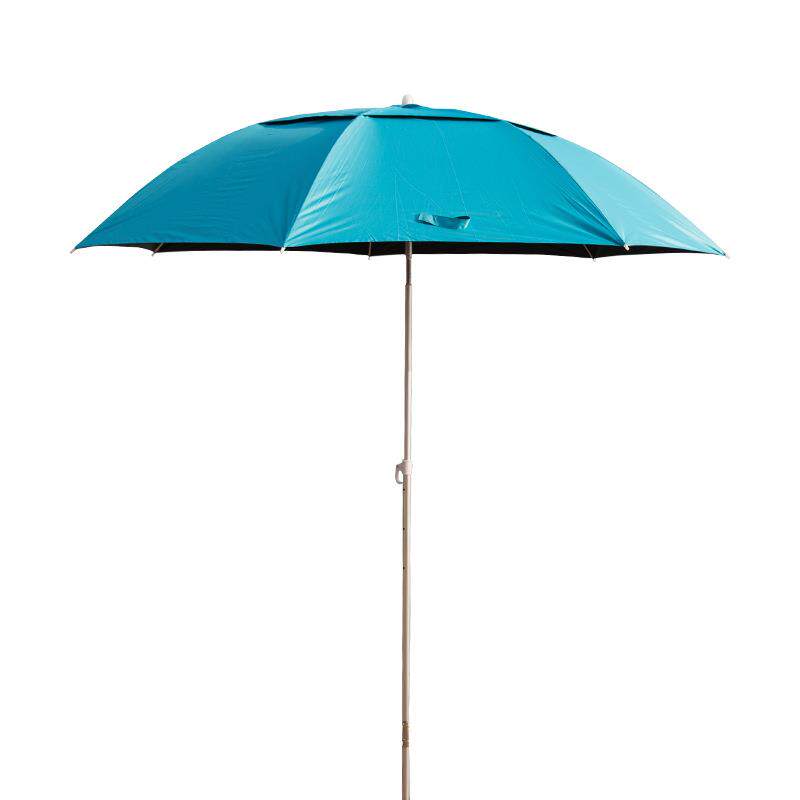 2米万向单层两节黑胶钓鱼伞1.8m单转防晒钓伞2.2米银胶防雨直杆伞