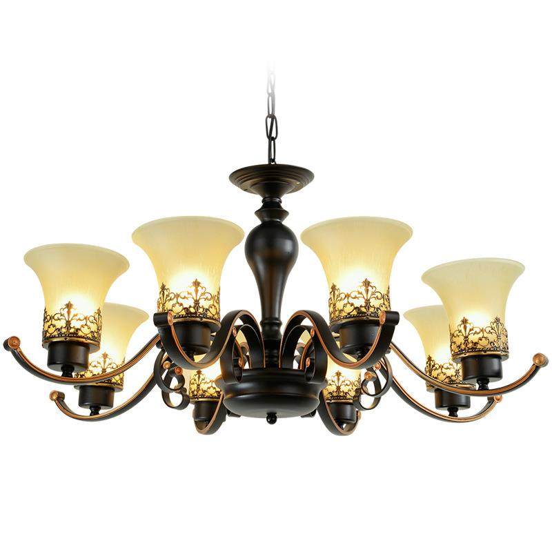 美式乡村吊灯客厅灯现代简约大气卧室餐厅灯铁艺温馨家用灯饰灯具,家装灯饰光源,智能吊灯,淘宝优惠券,粉丝福利购,淘宝优惠卷