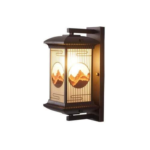 新中式外墙壁灯花园别墅露台大门复古福字室外户外防水简约庭院灯