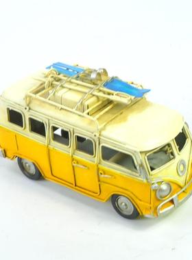 仿古创意礼品金属工艺品复古摆件铁艺汽车模型儿童房游乐园摆设