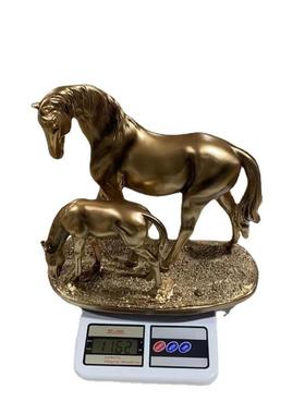 新品树脂工艺品欧式古铜色母子马摆件创意客厅电视柜办公室装饰品