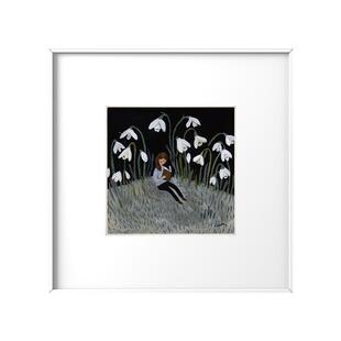 个艺人时文光奶油风小众术装饰画人物插图挂W96画艺书房卧室合组