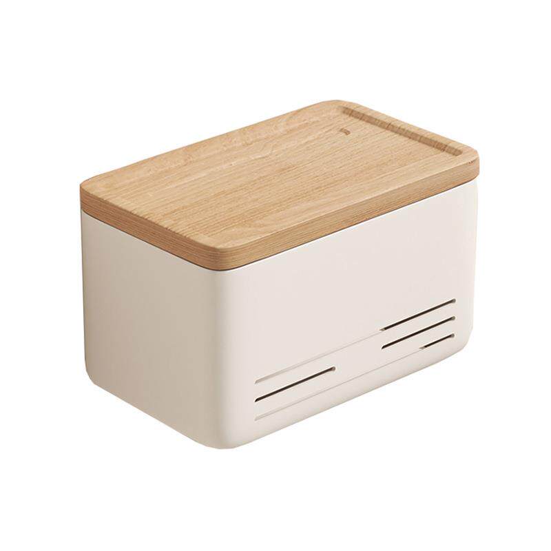 原木纸巾盒奶油风免打孔防水壁挂卫生间厕所卷纸架抽纸置物架