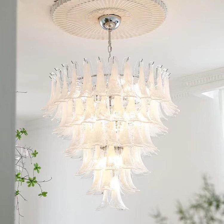 3034法式全光护眼中古晶云雾玻璃吊灯美谱式古客厅复餐厅马蹄水吊,家装灯饰光源,智能吊灯,淘宝优惠券,粉丝福利购,淘宝优惠卷